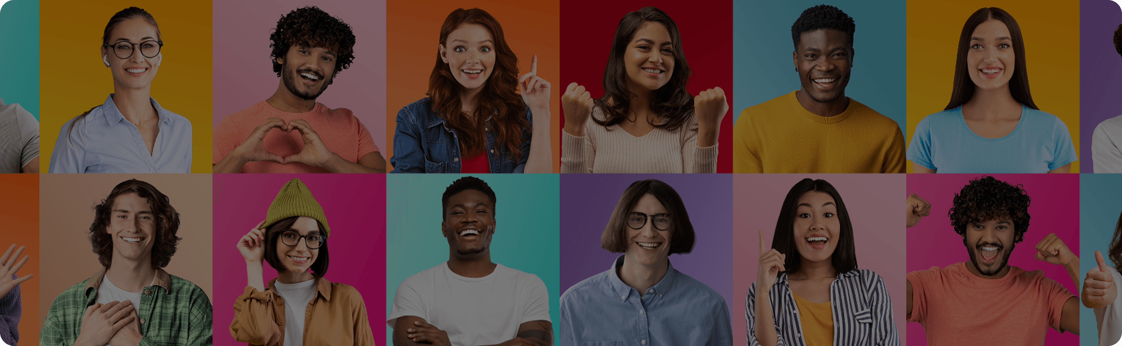 전 세계 사람들이 연결되어 있는 일러스트